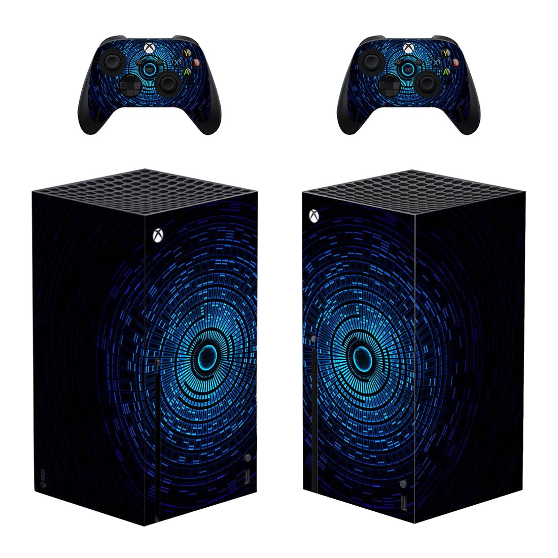 Digital Texture decal skin for Xbox Series X Console & 2 Controllers