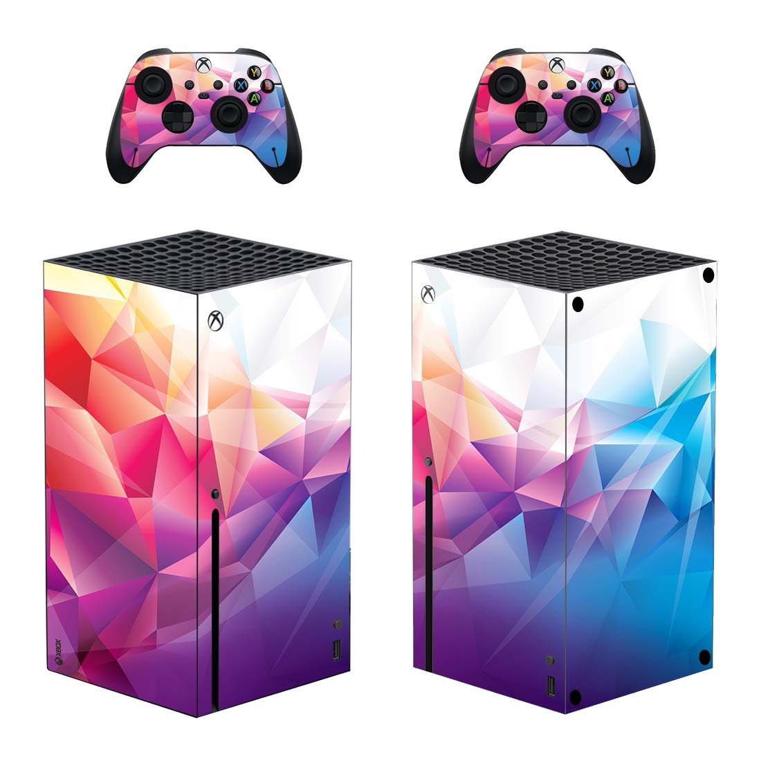 Digital Texture decal skin for Xbox Series X Console & 2 Controllers