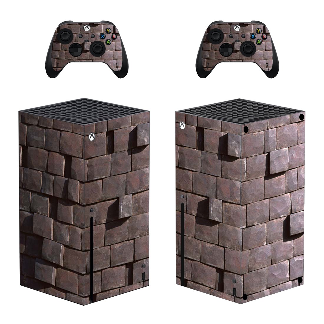Bricks Texture decal skin for Xbox Series X Console & 2 Controllers