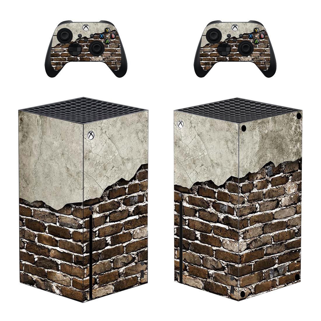 Bricks Texture decal skin for Xbox Series X Console & 2 Controllers