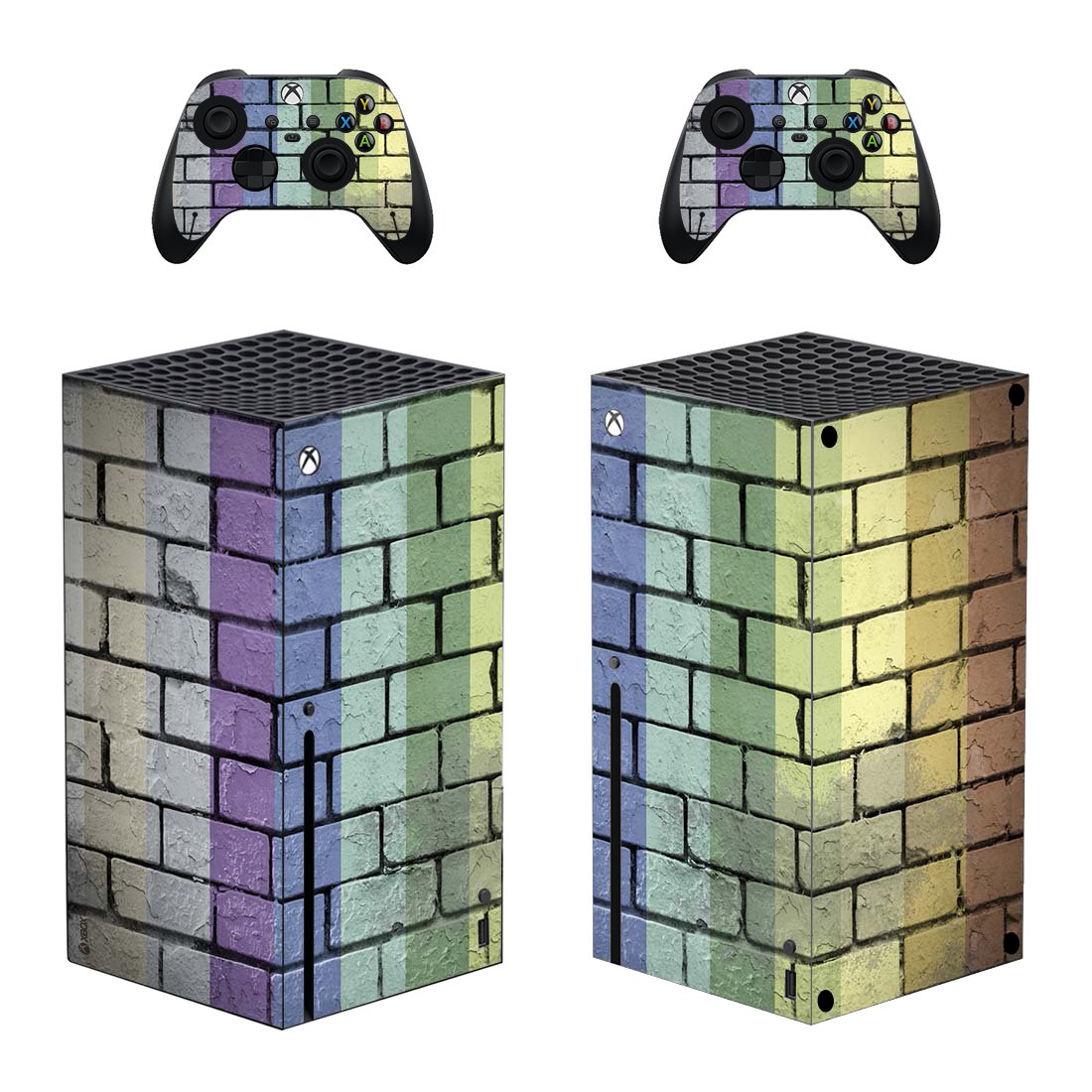 Bricks Texture decal skin for Xbox Series X Console & 2 Controllers