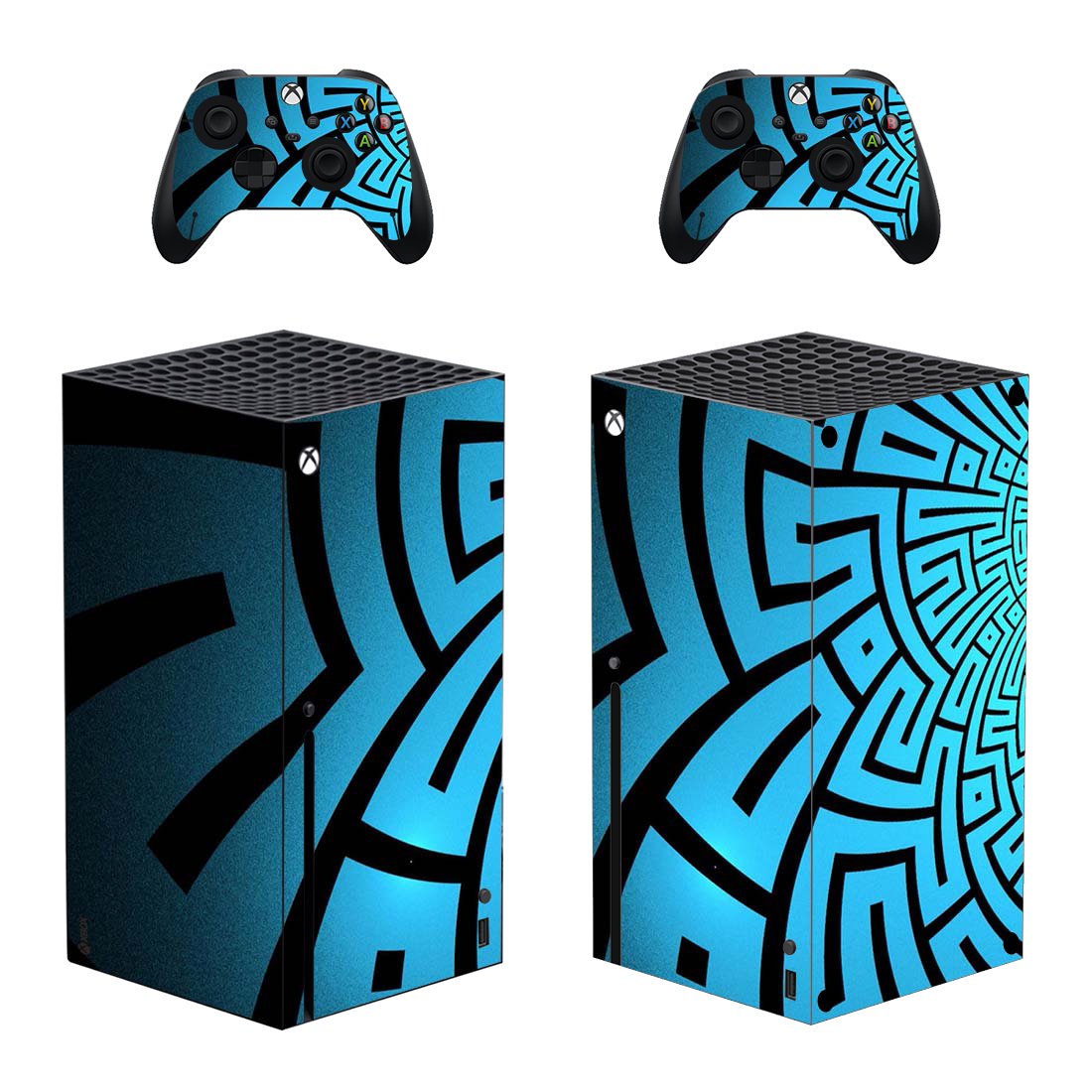 Digital Texture decal skin for Xbox Series X Console & 2 Controllers