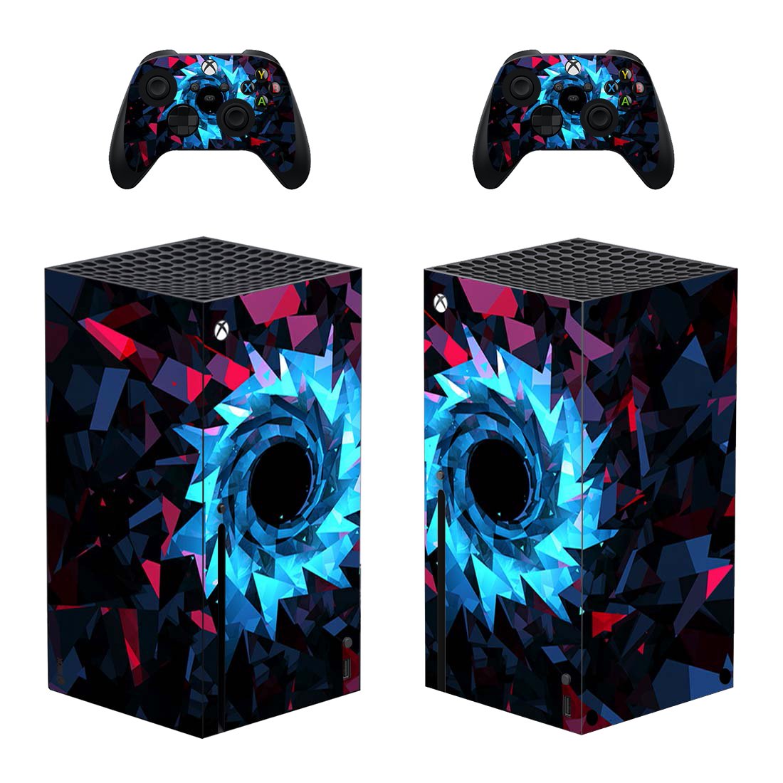 Digital Texture decal skin for Xbox Series X Console & 2 Controllers