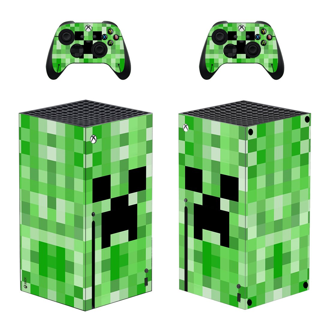 Minecraft decal skin for Xbox Series X Console & 2 Controllers