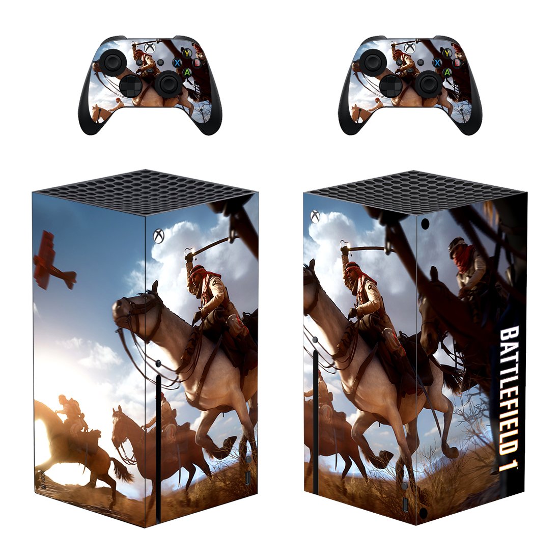 Battlefield decal skin for Xbox Series X Console & 2 Controllers