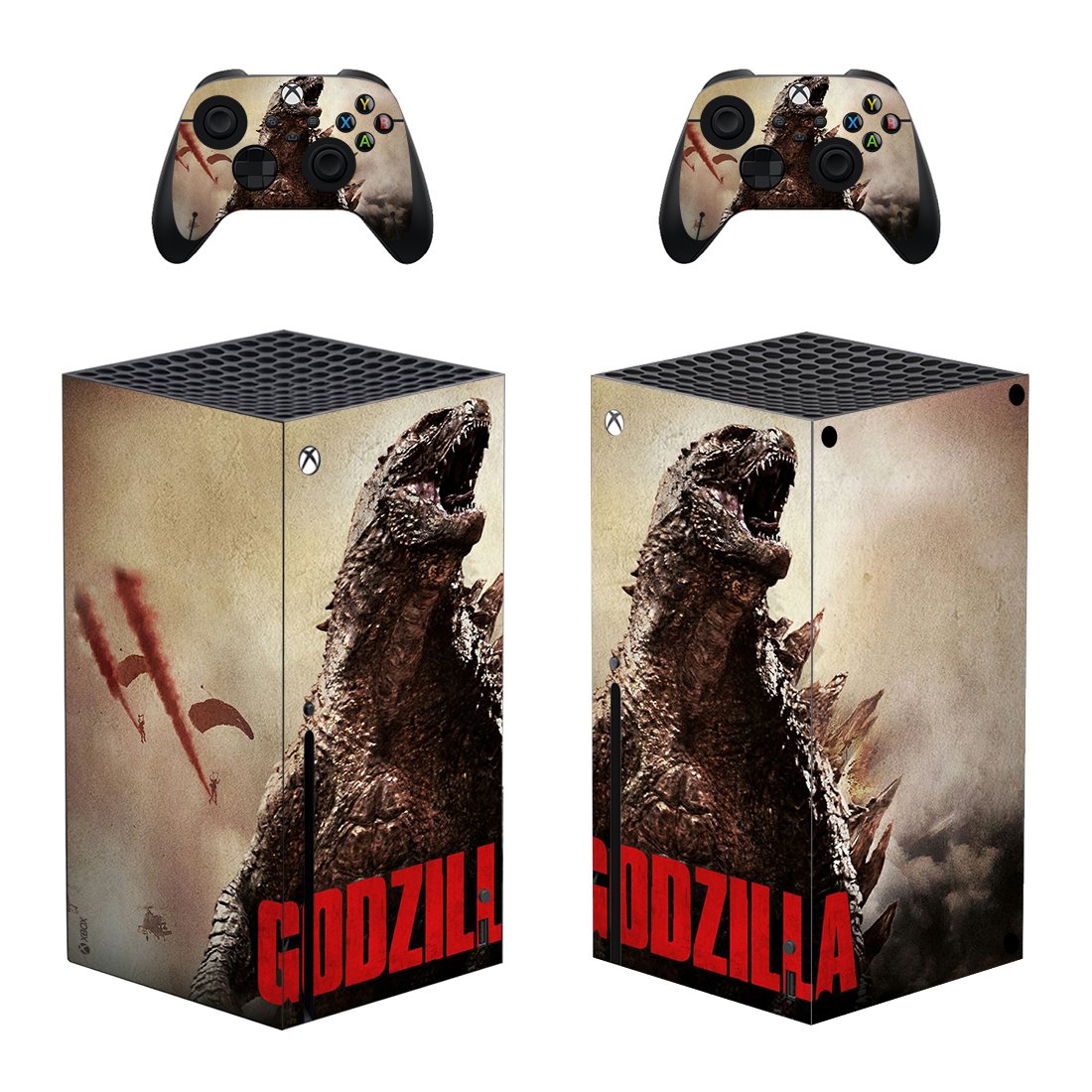 Godzilla decal skin for Xbox Series X Console & 2 Controllers