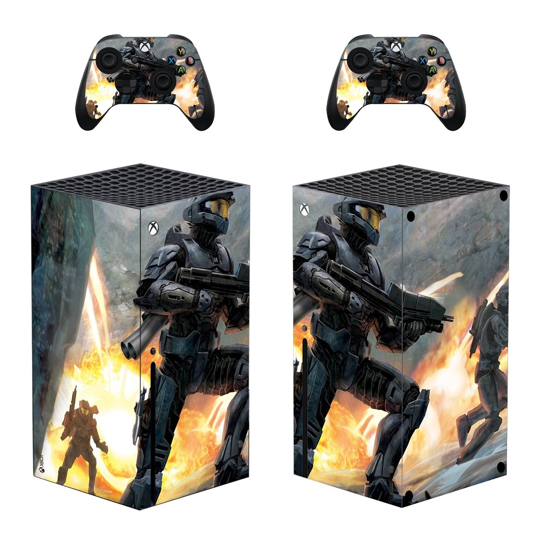Halo decal skin for Xbox Series X Console & 2 Controllers