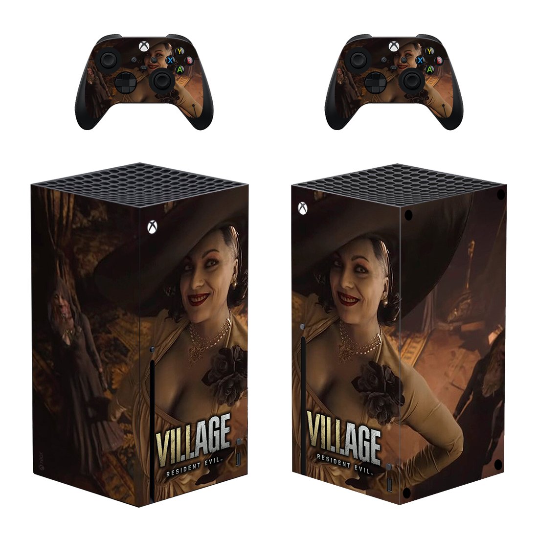 Resident Evil Village decal skin for Xbox Series X Console & 2 Controllers