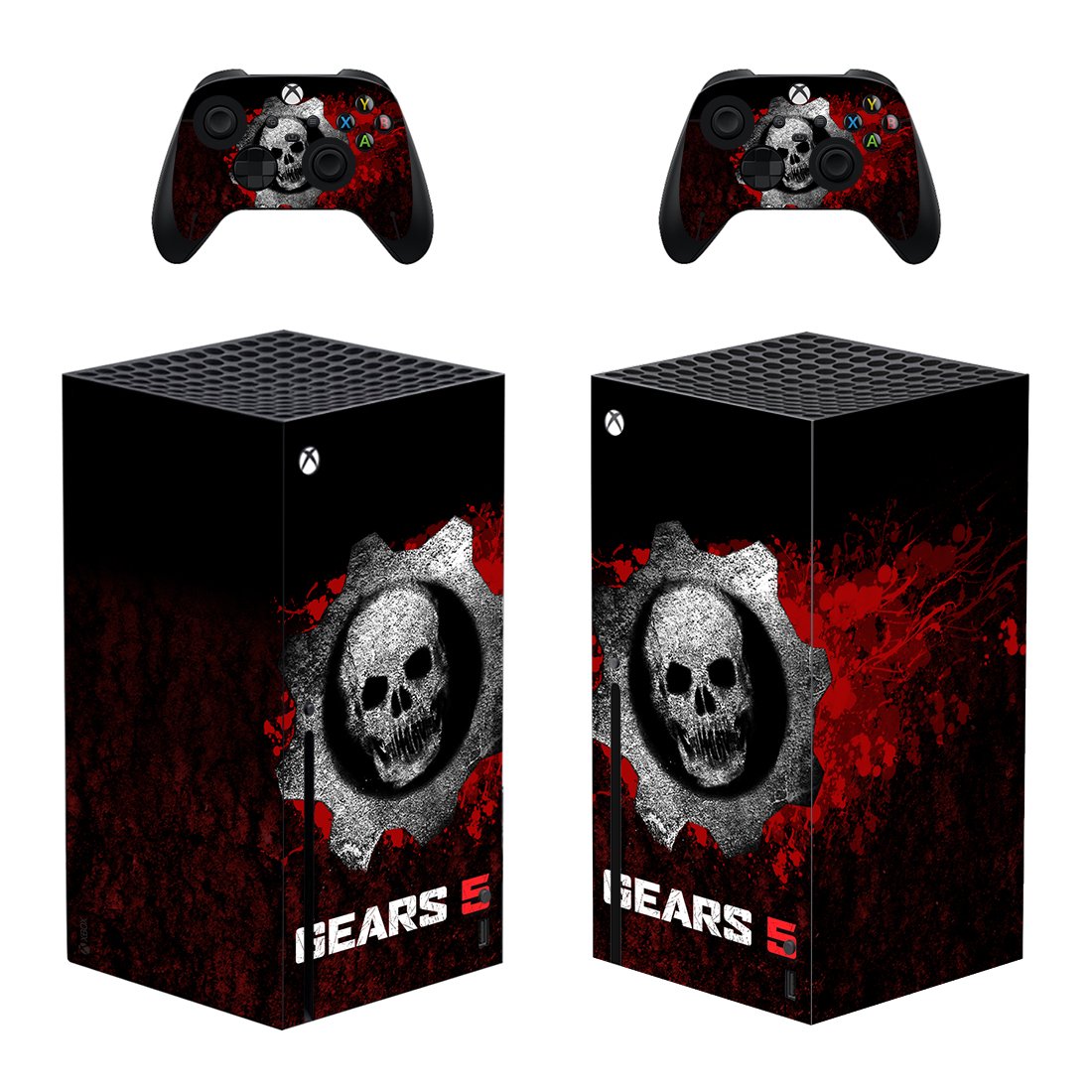 Gears 5 decal skin for Xbox Series X Console & 2 Controllers