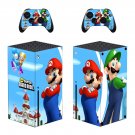 Super Mario decal skin for Xbox Series X Console & 2 Controllers