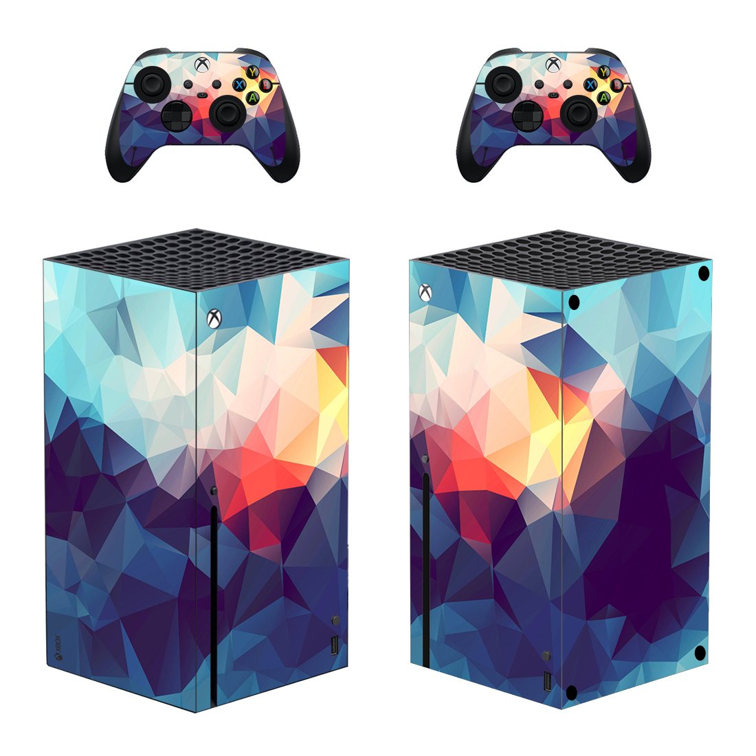 Digital Texture decal skin for Xbox Series X Console & 2 Controllers