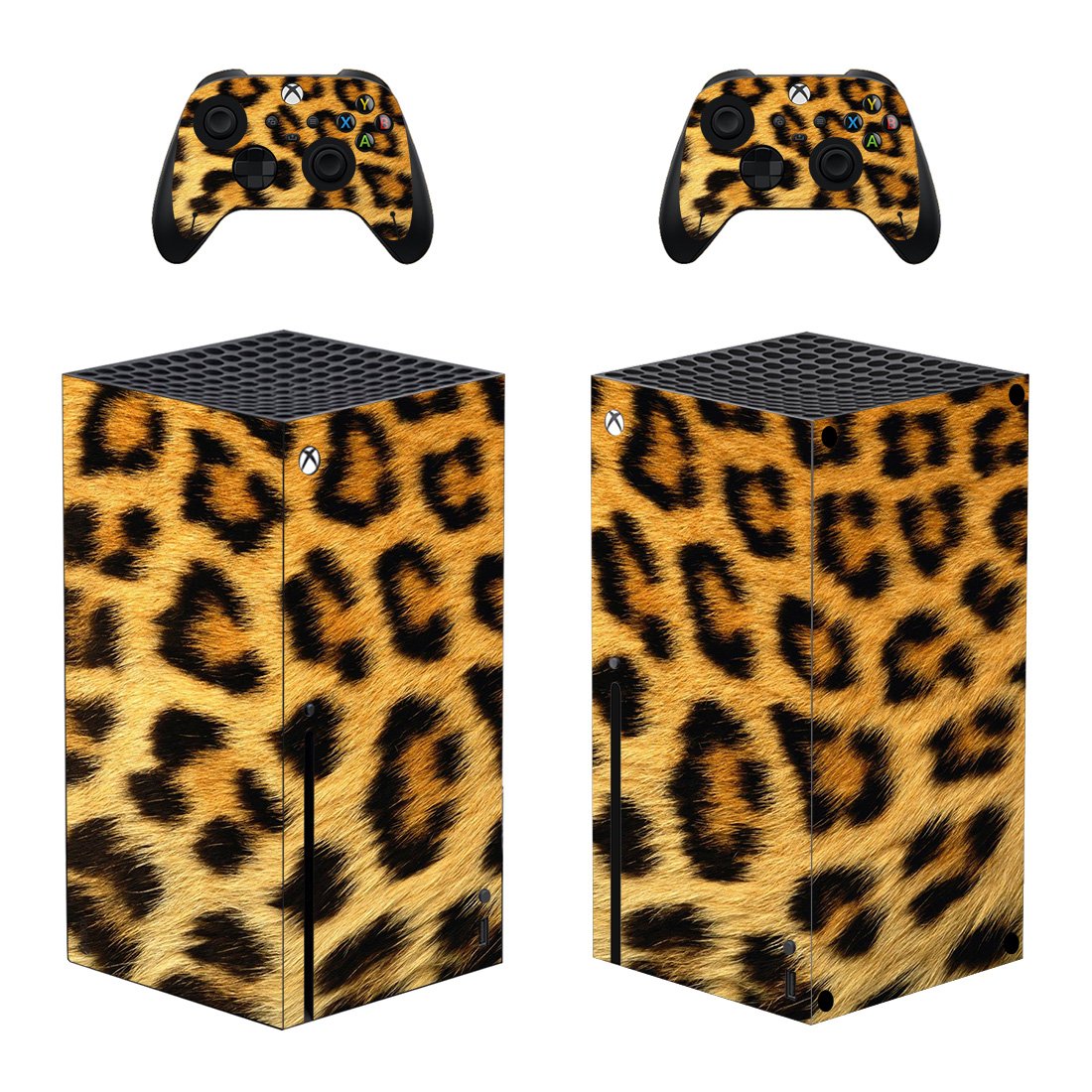 Leopard Skin decal skin for Xbox Series X Console & 2 Controllers
