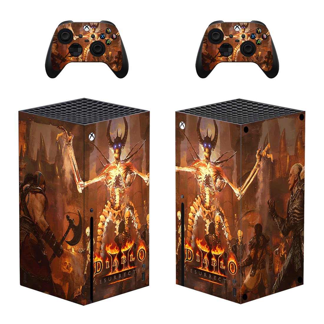Diablo 2 Resurrected decal skin for Xbox Series X Console & 2 Controllers
