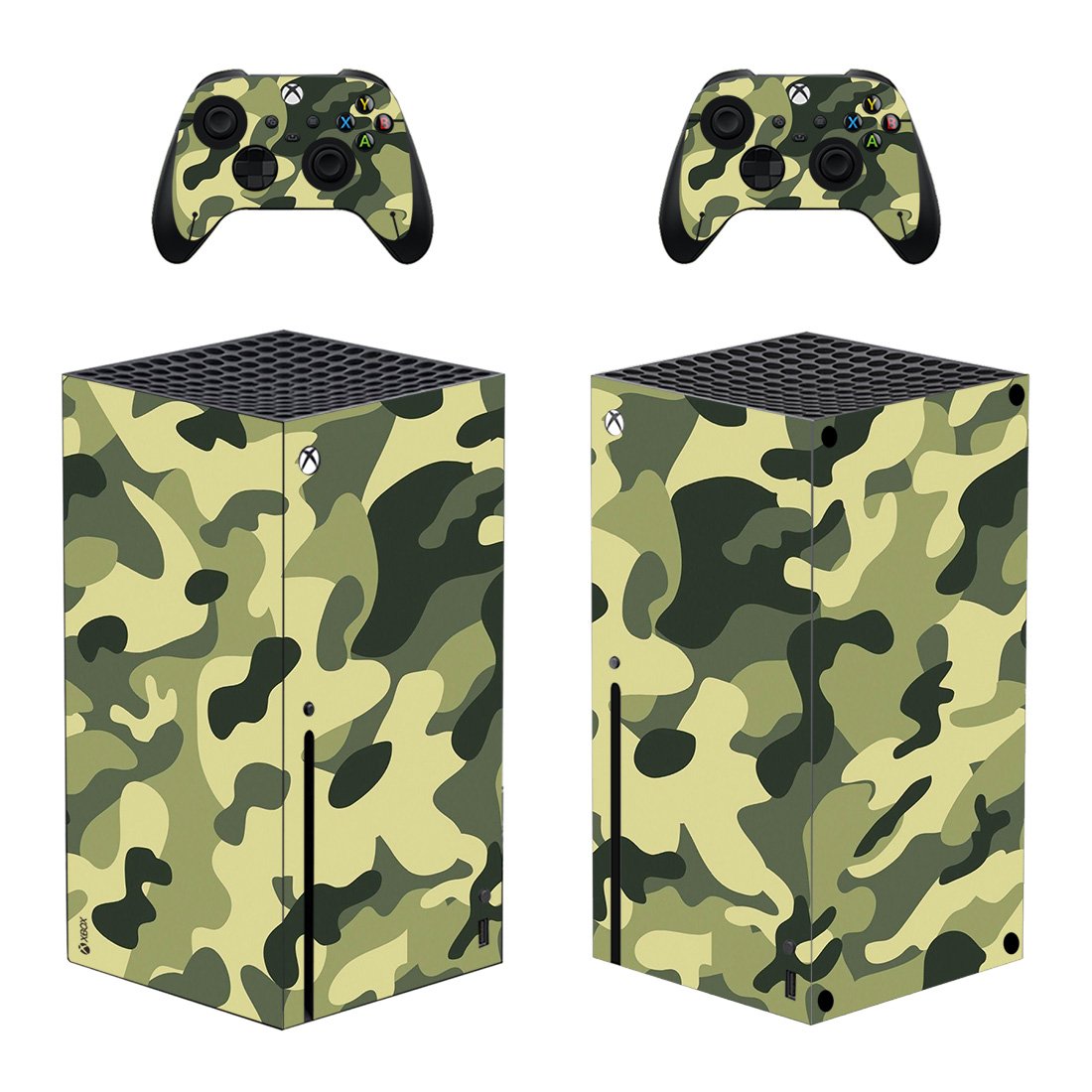 Camouflage decal skin for Xbox Series X Console & 2 Controllers