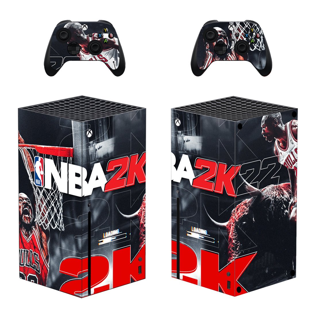NBA 2K22 decal skin for Xbox Series X Console & 2 Controllers
