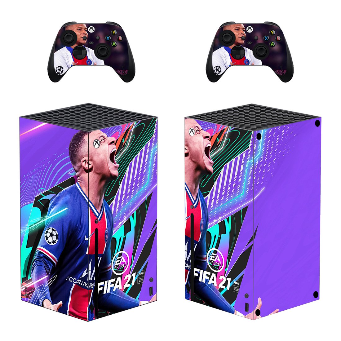 FIFA 21 decal skin for Xbox Series X Console & 2 Controllers