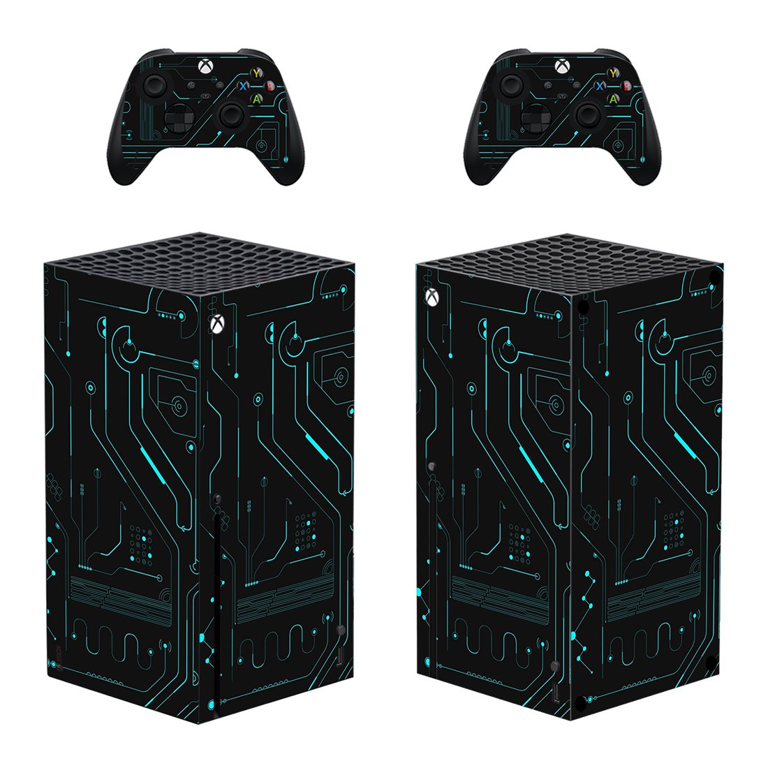 Digital Texture decal skin for Xbox Series X Console & 2 Controllers