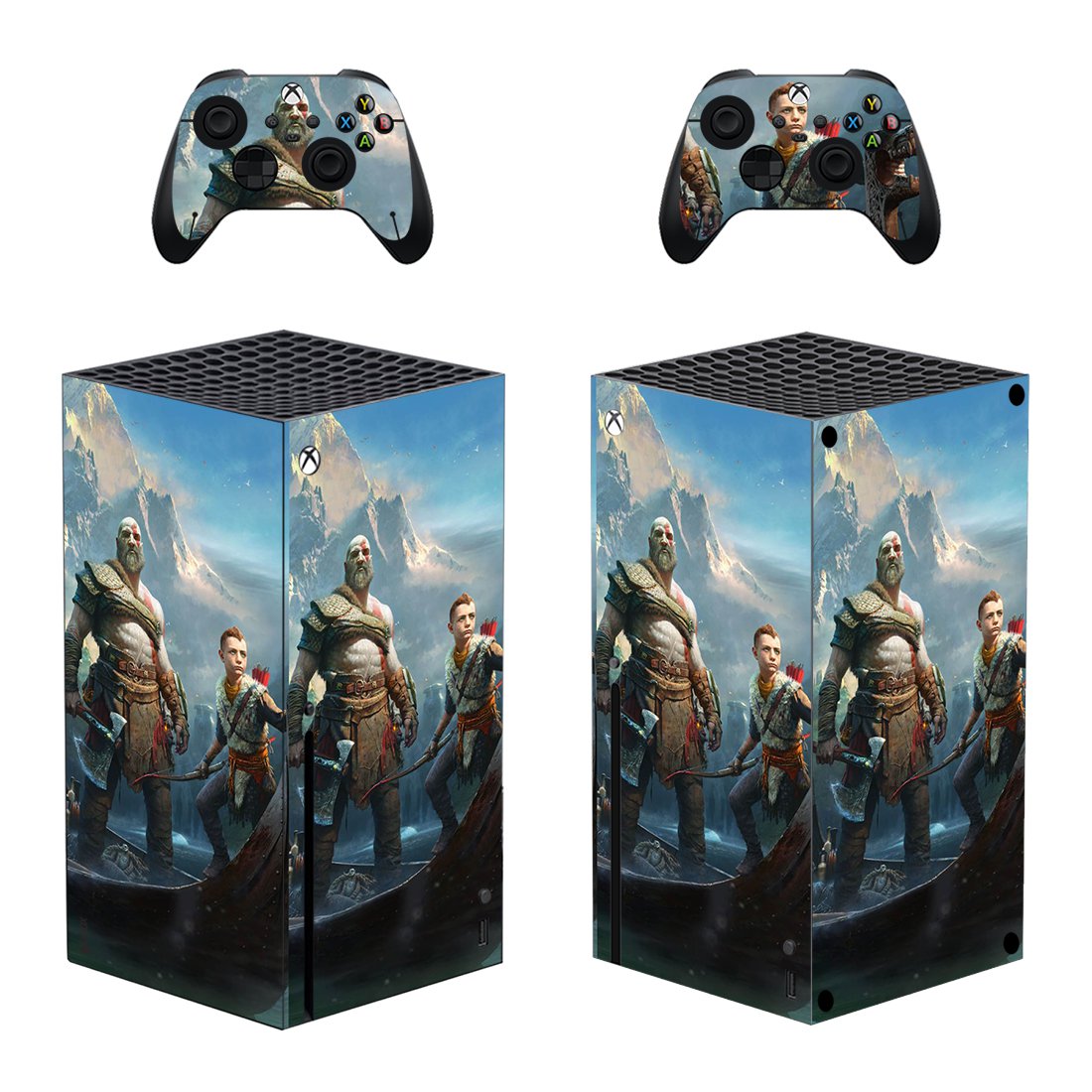 God of War decal skin for Xbox Series X Console & 2 Controllers