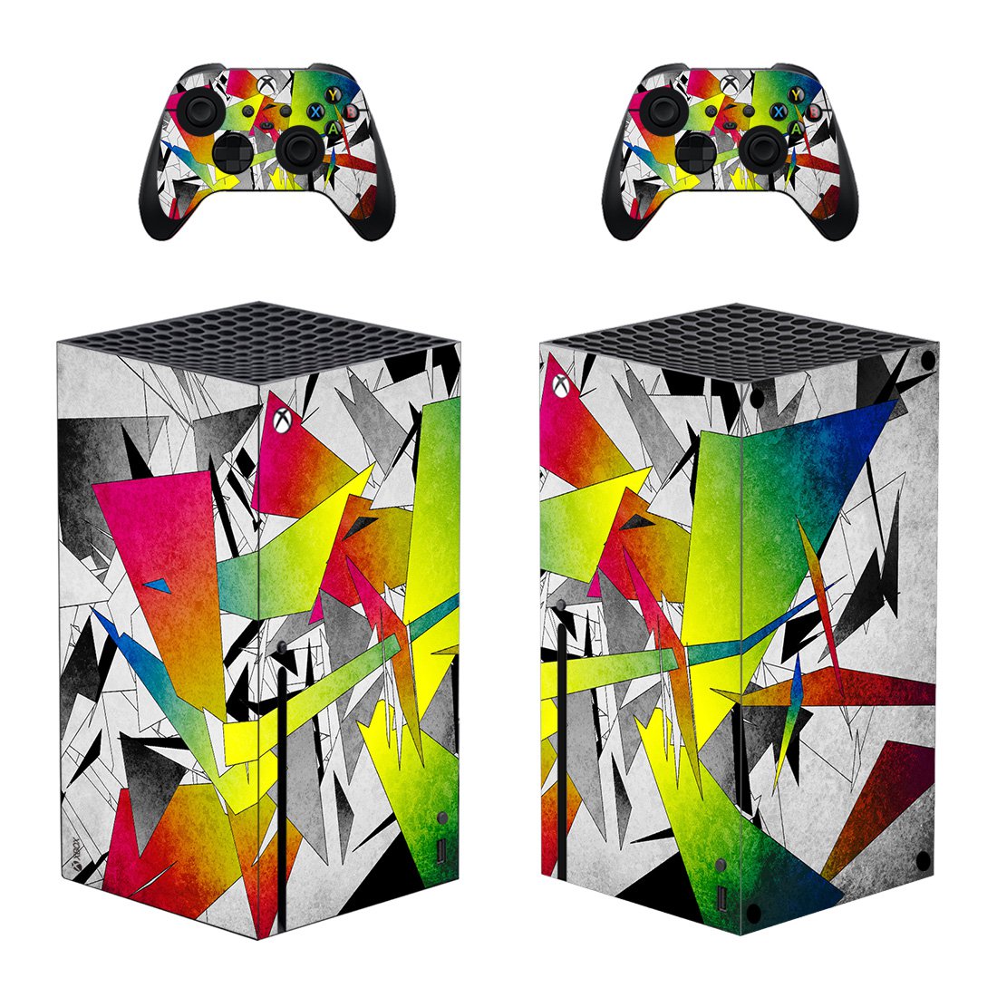 Digital Texture decal skin for Xbox Series X Console & 2 Controllers