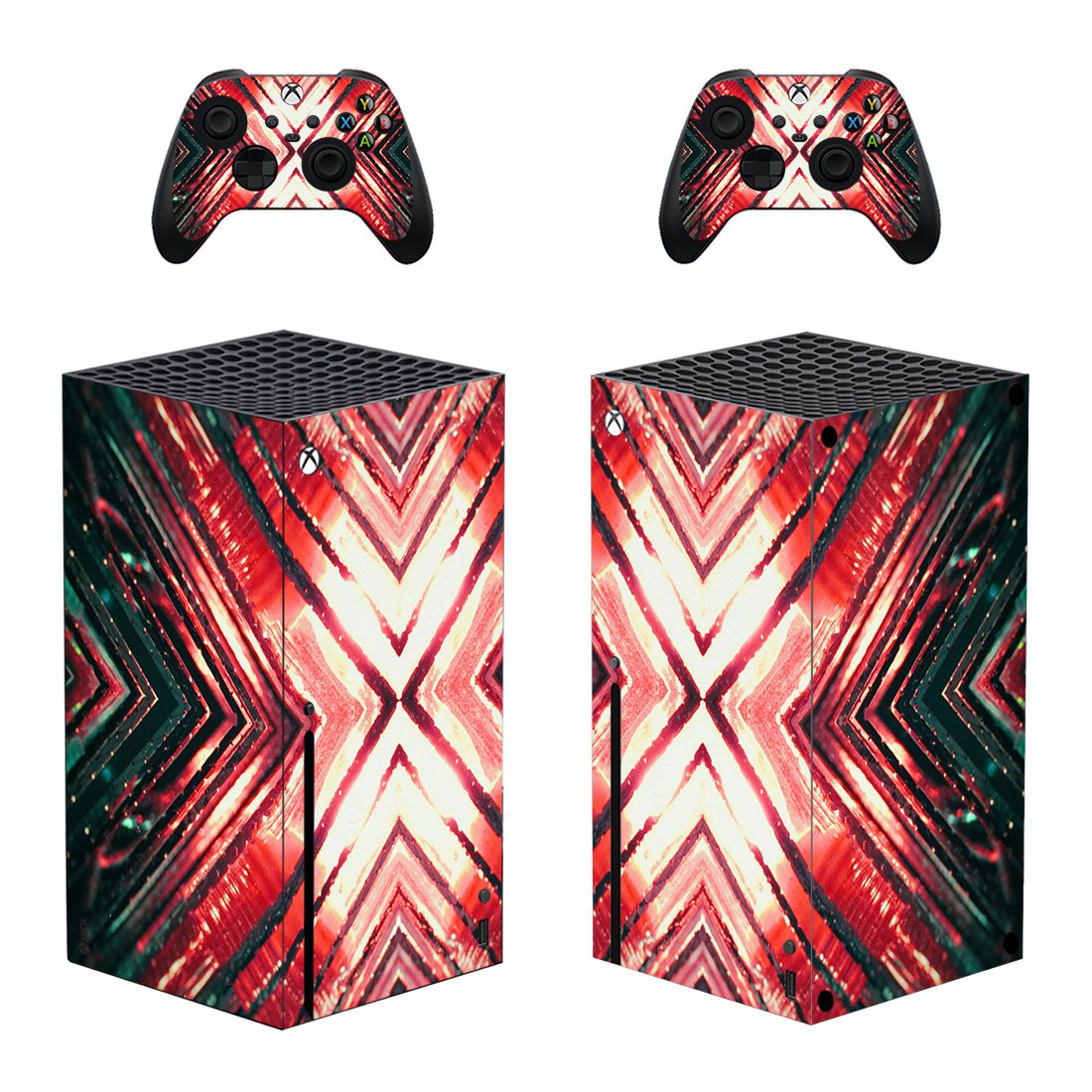 Digital Texture decal skin for Xbox Series X Console & 2 Controllers