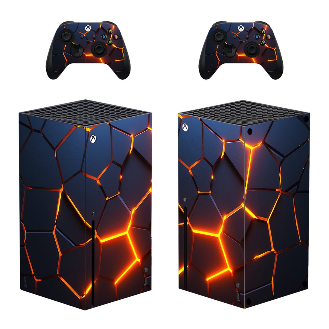 Digital Texture decal skin for Xbox Series X Console & 2 Controllers