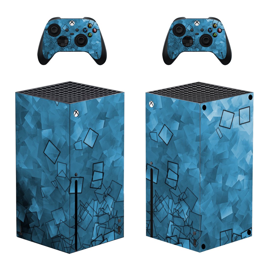 Digital Texture decal skin for Xbox Series X Console & 2 Controllers