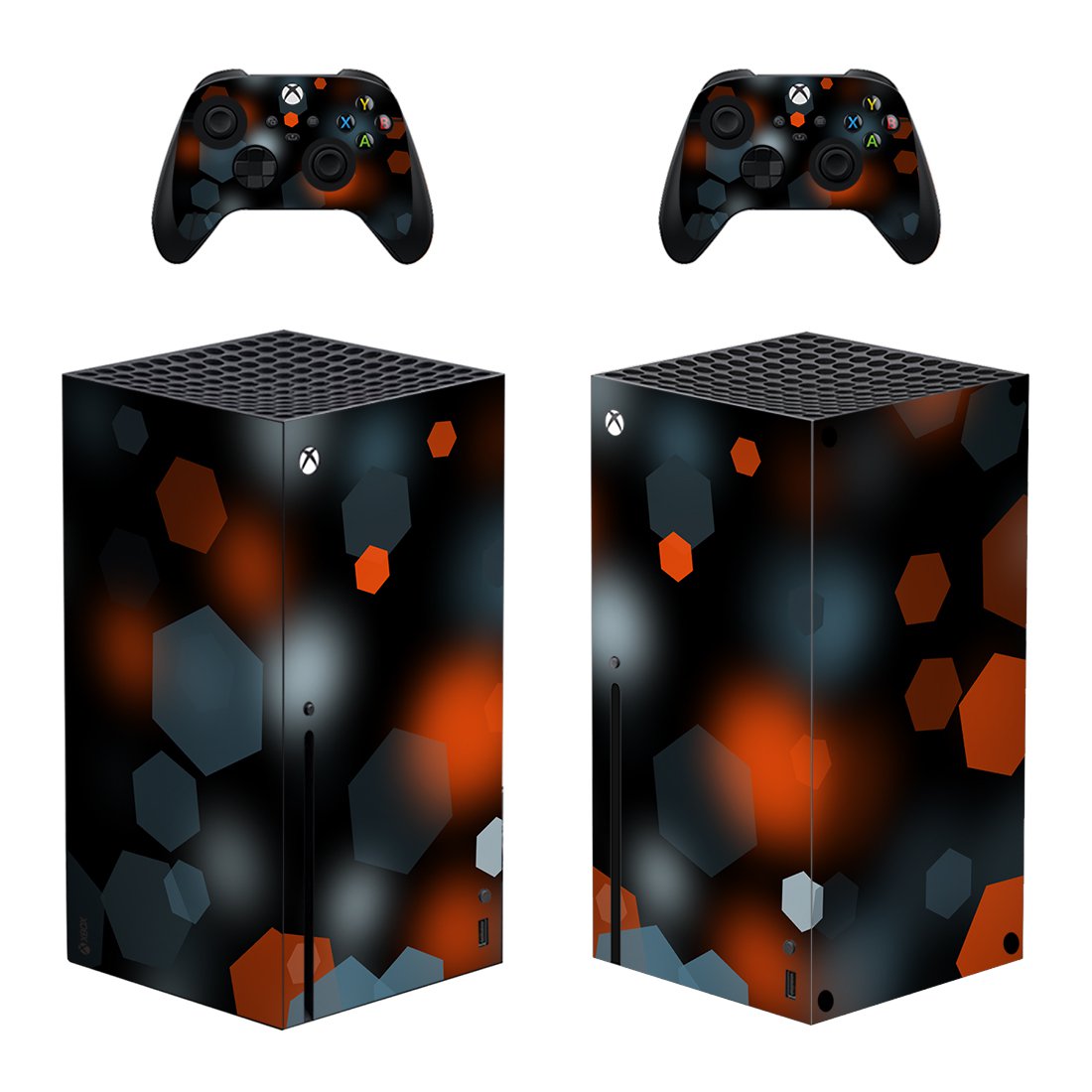 Digital texture decal skin for Xbox Series X Console & 2 Controllers
