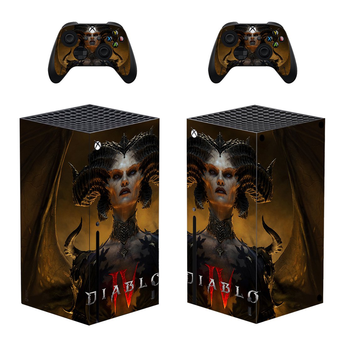 Diablo 4 decal skin for Xbox Series X Console & 2 Controllers