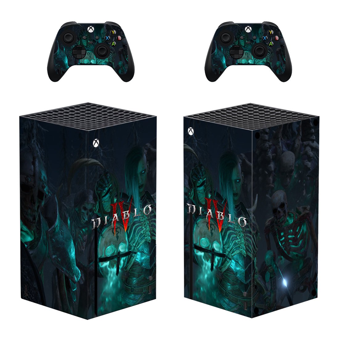 Diablo 4 decal skin for Xbox Series X Console & 2 Controllers