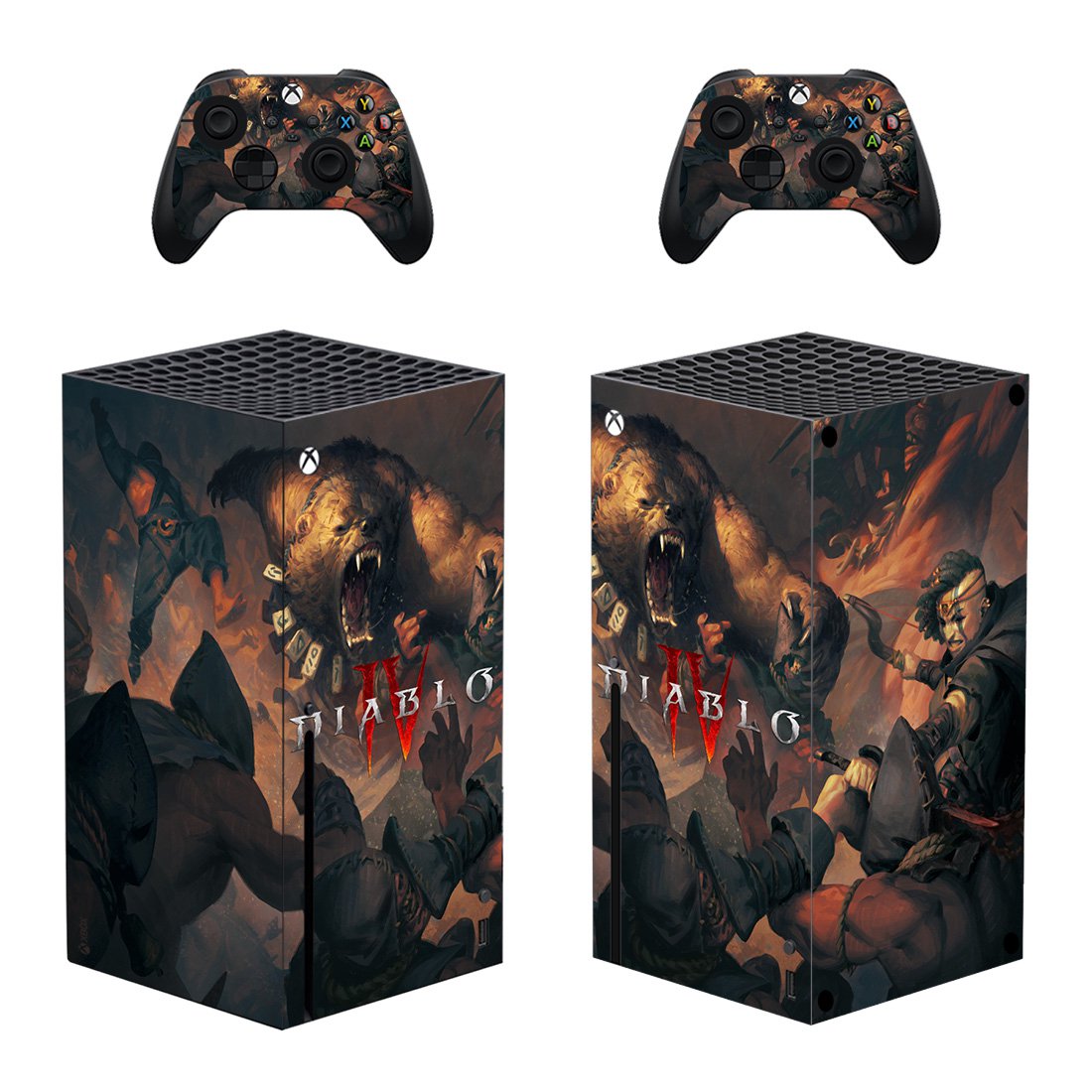 Diablo 4 decal skin for Xbox Series X Console & 2 Controllers