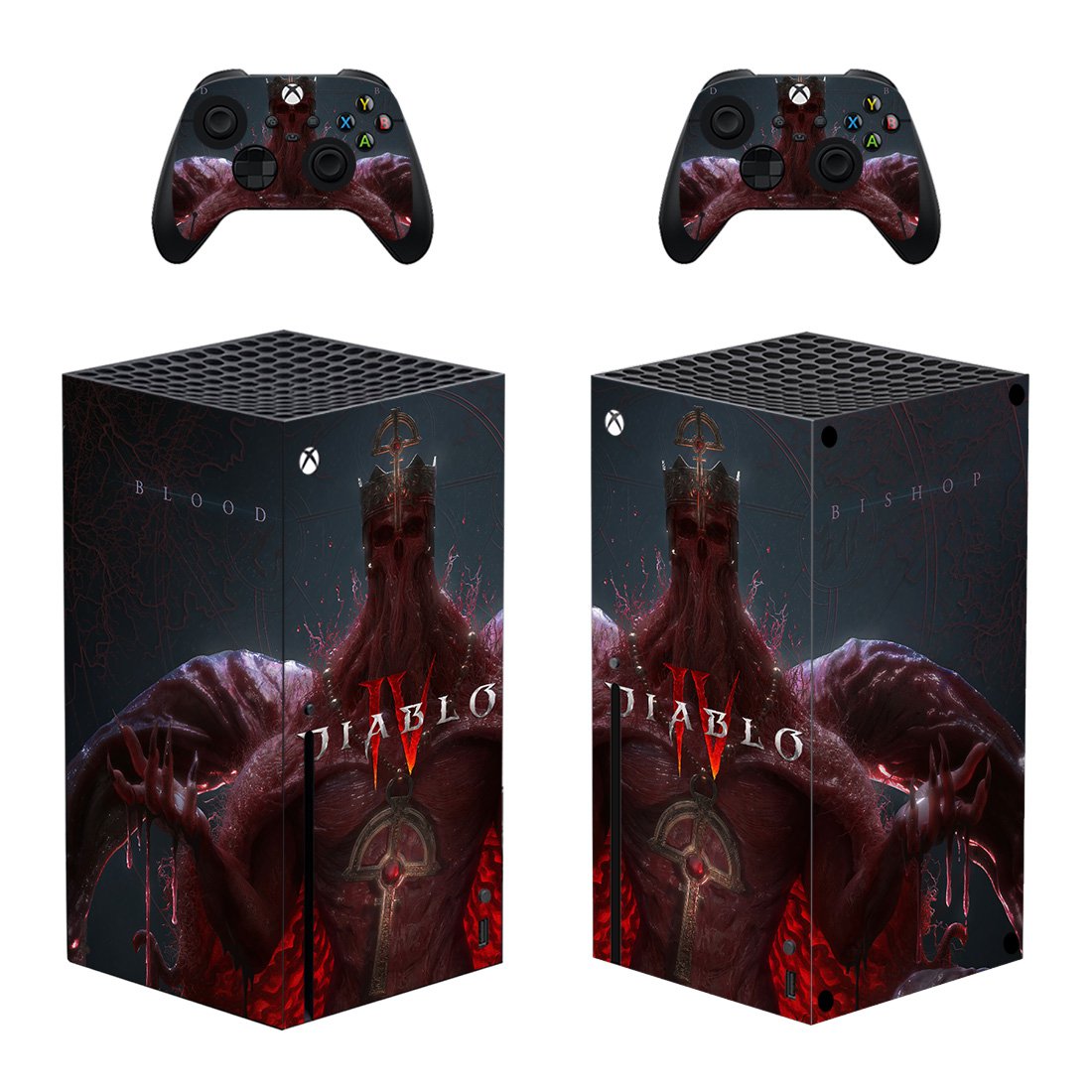 Diablo 4 decal skin for Xbox Series X Console & 2 Controllers