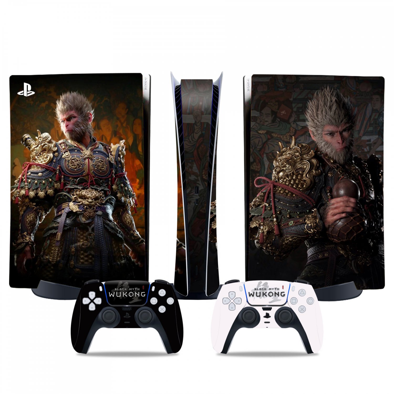 Black Myth Wukong decal skin for PS5 digital Console & 2 Controllers