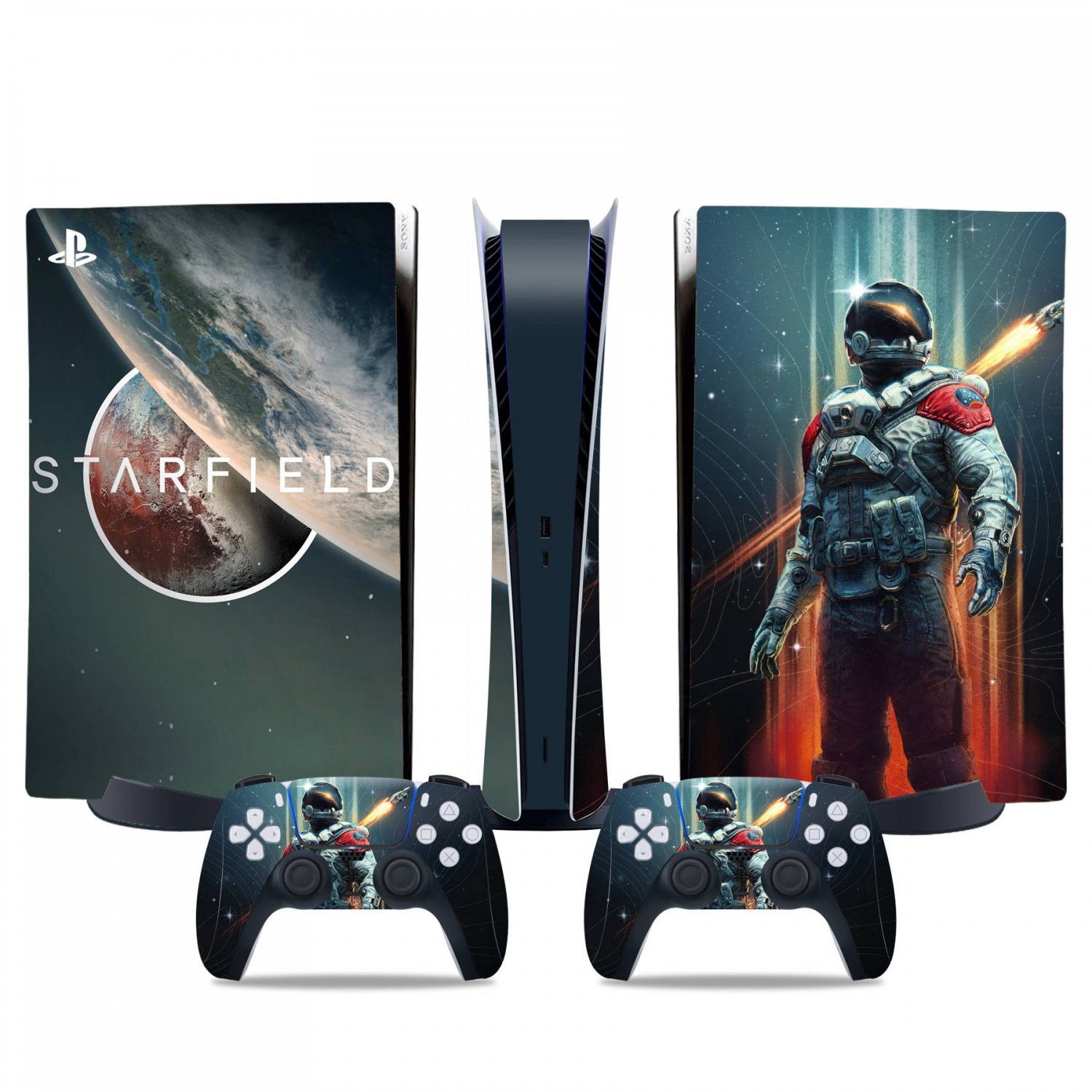 Star Field decal skin for PS5 digital Console & 2 Controllers