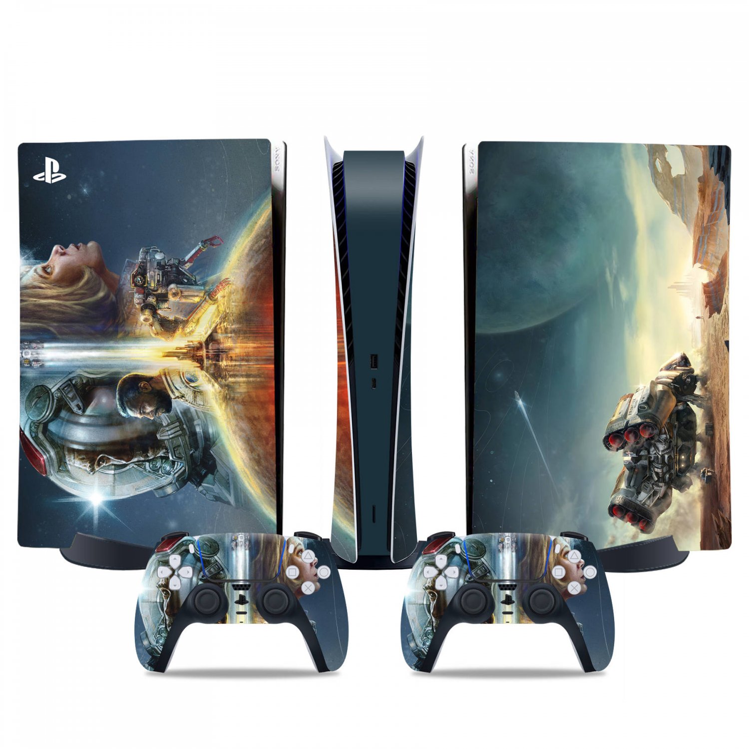 Star Field decal skin for PS5 digital Console & 2 Controllers