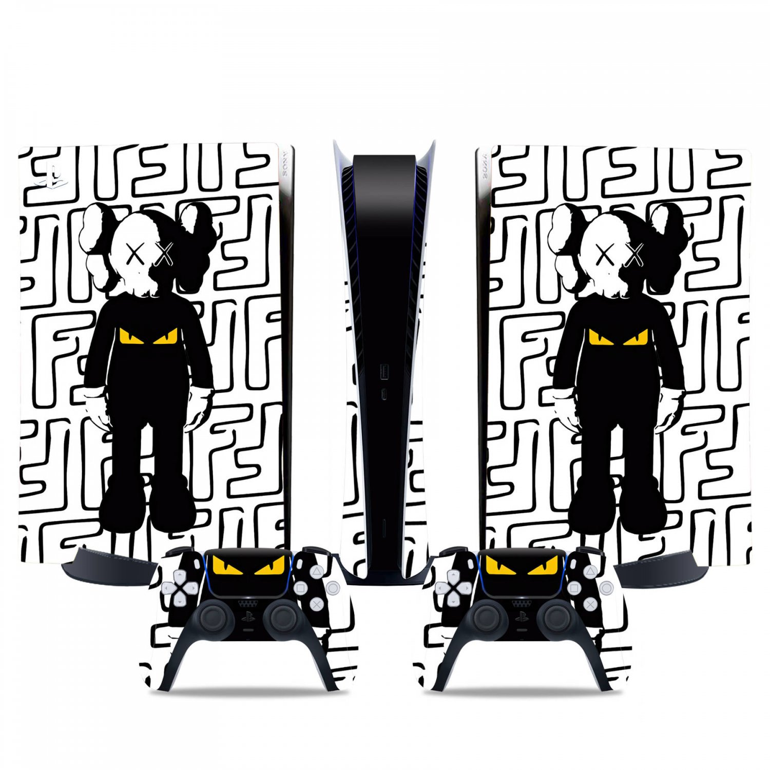 KAWS decal skin for PS5 digital Console & 2 Controllers