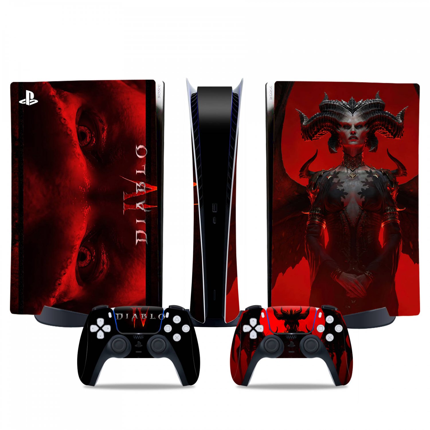 Diablo 4 decal skin for PS5 digital Console & 2 Controllers