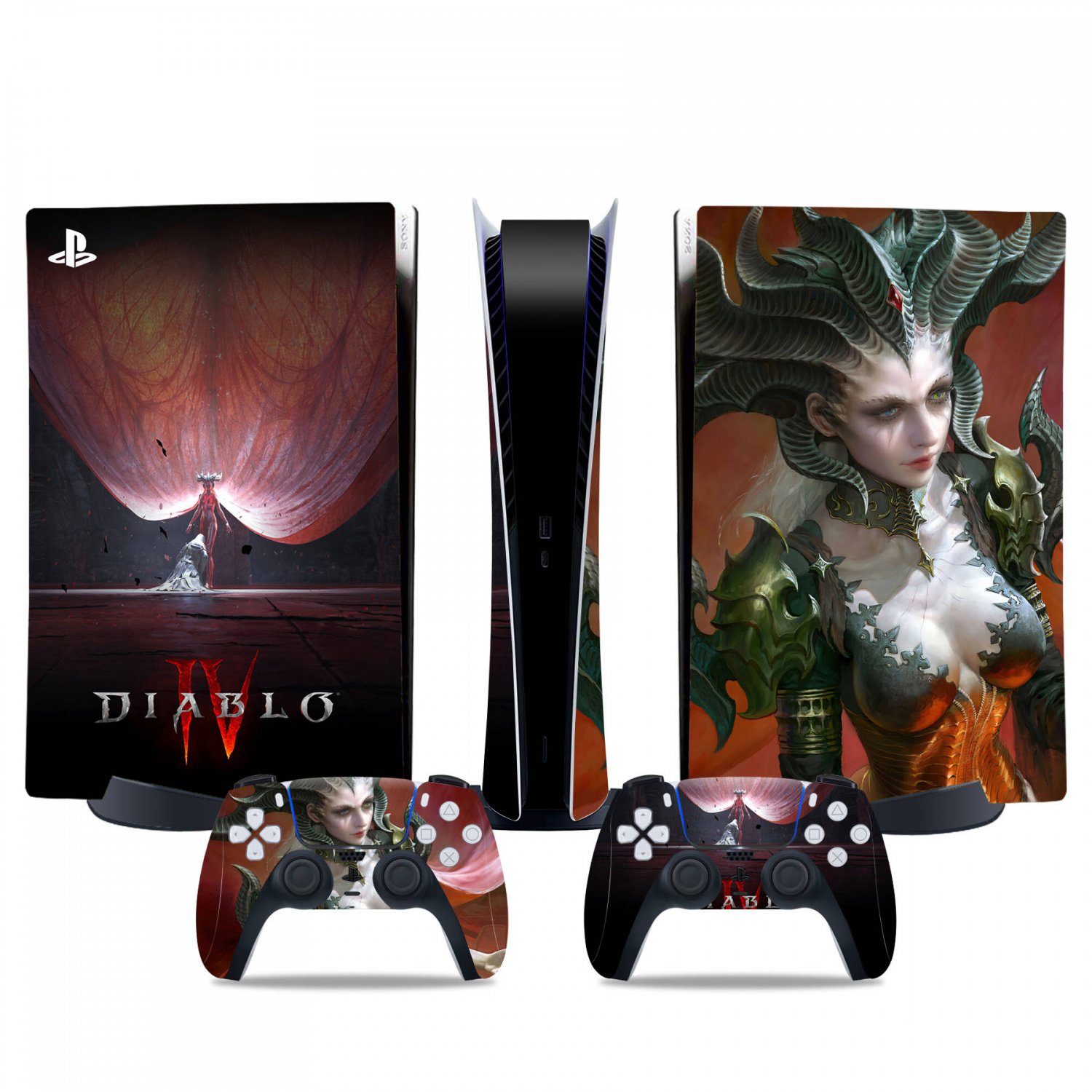 Diablo 4 decal skin for PS5 digital Console & 2 Controllers