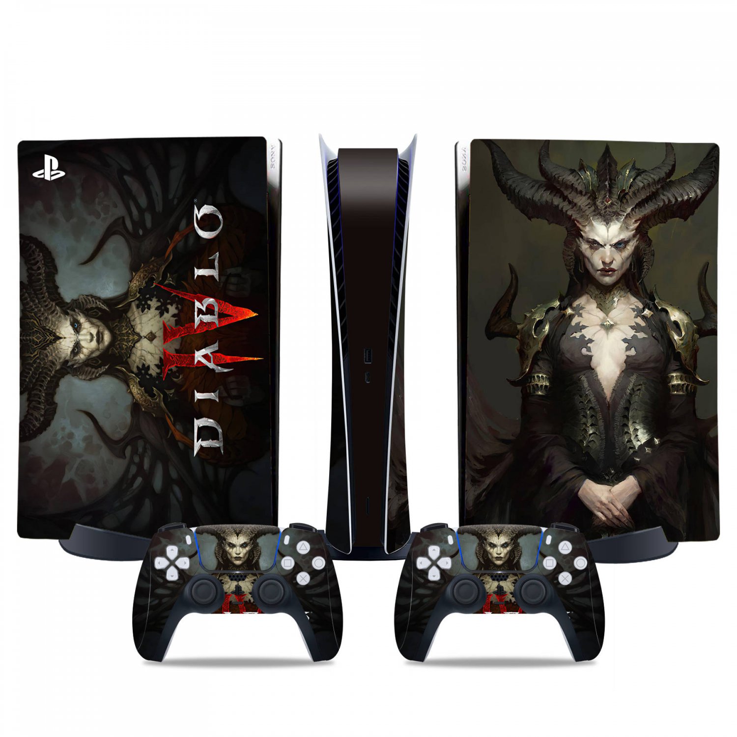 Diablo 4 decal skin for PS5 digital Console & 2 Controllers