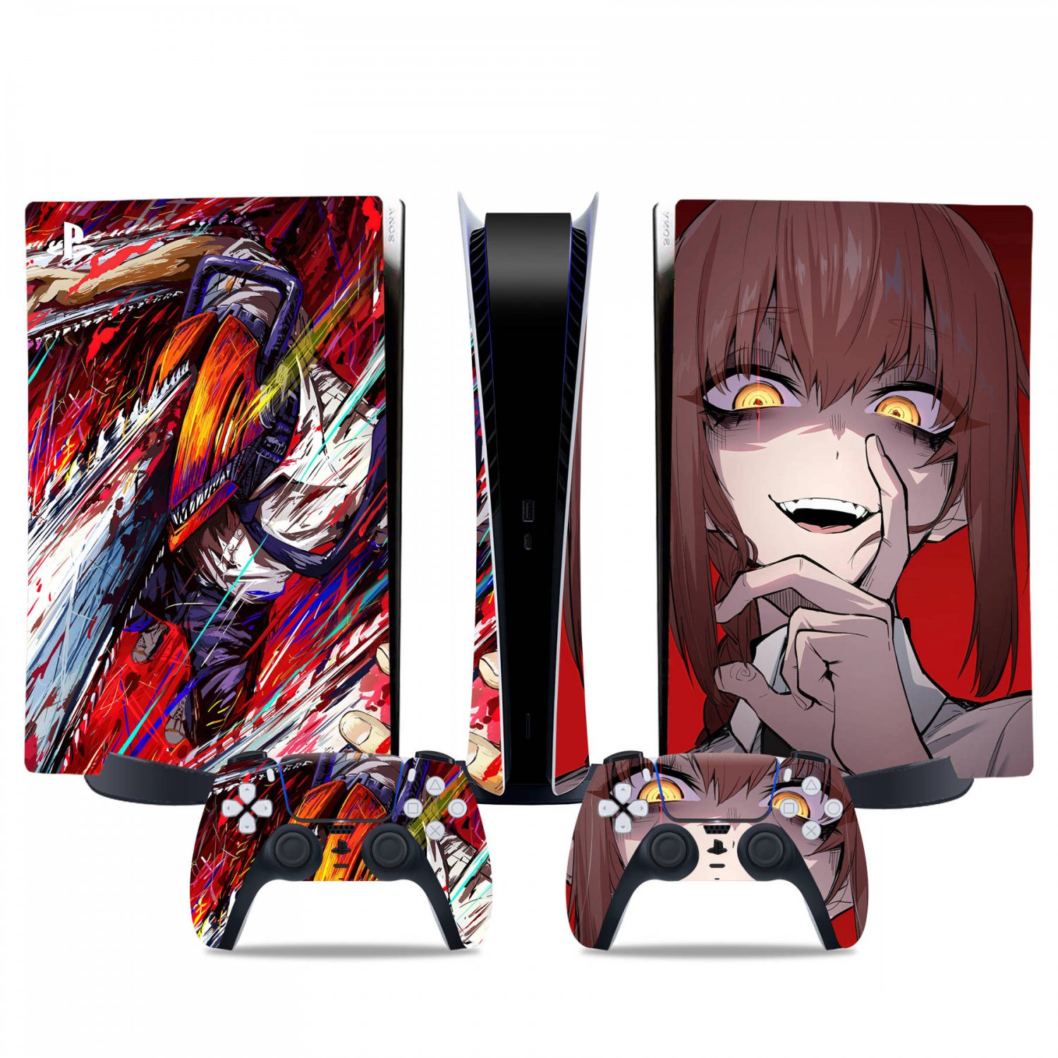 Yandere Chainshaw decal skin for PS5 digital Console & 2 Controllers