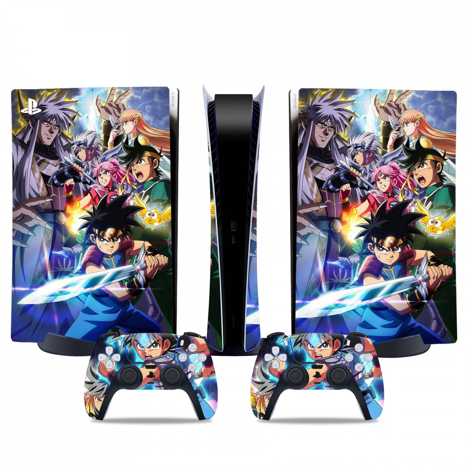 Dragon Quest decal skin for PS5 digital Console & 2 Controllers