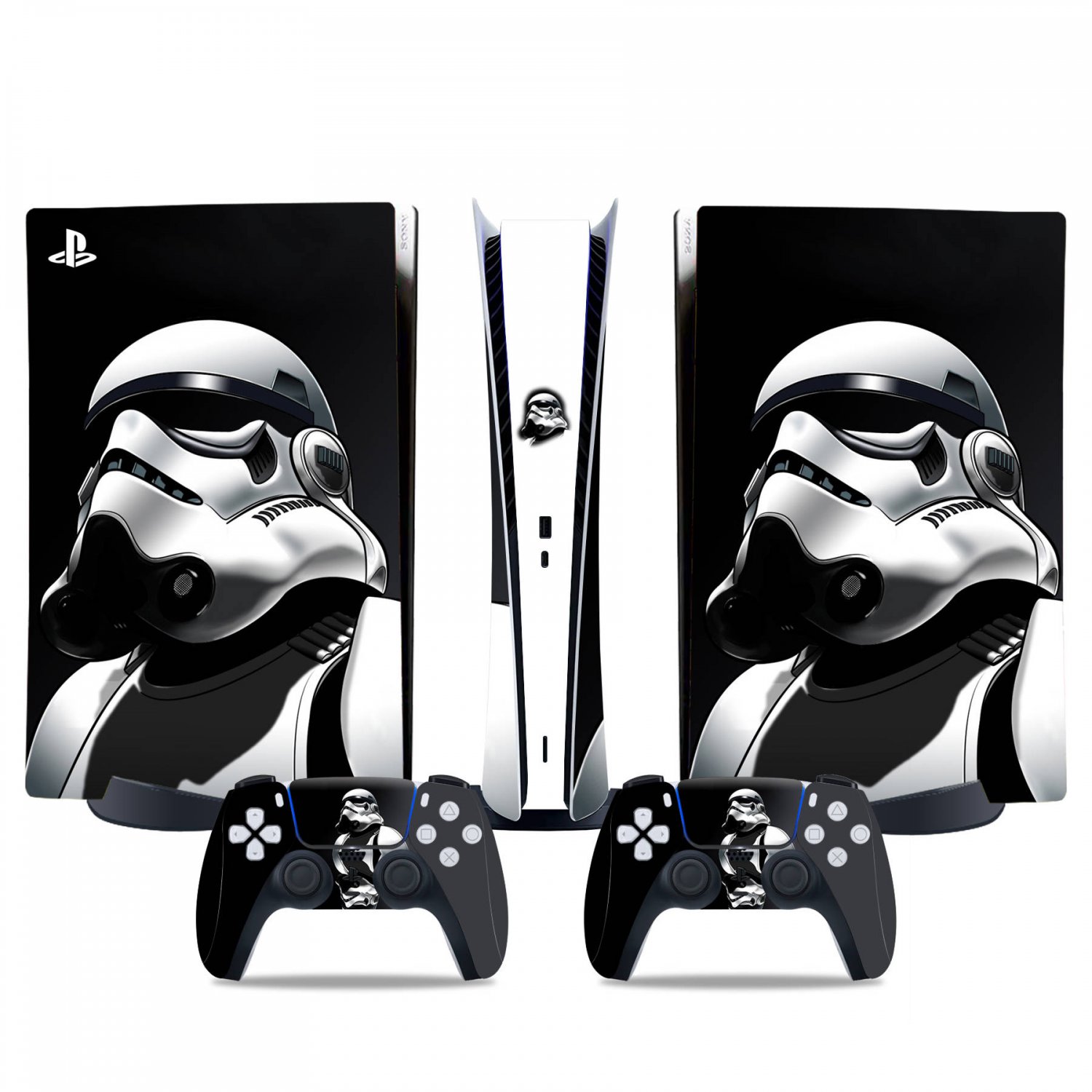 Stormtrooper decal skin for PS5 digital Console & 2 Controllers