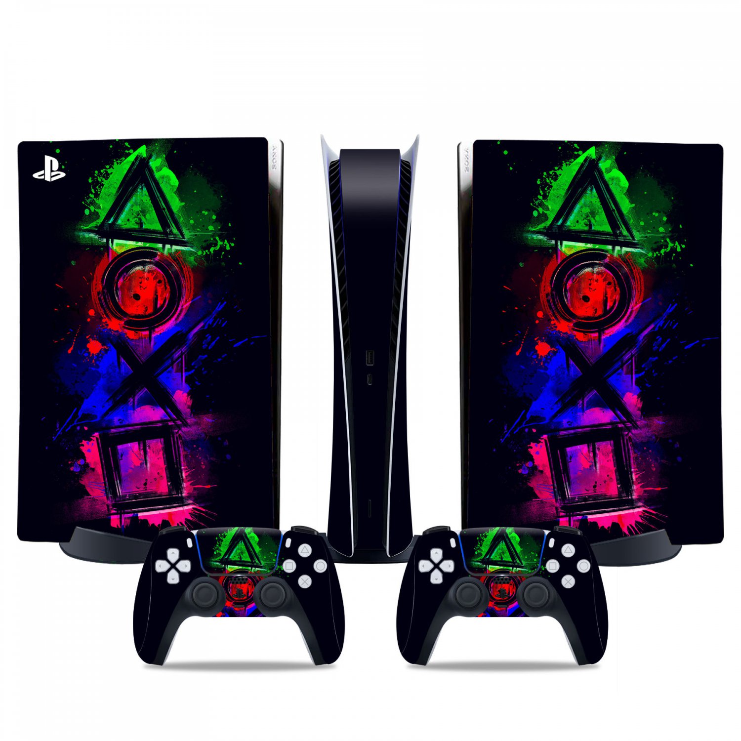 Classic decal skin for PS5 digital Console & 2 Controllers