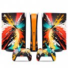 Color Texture decal skin for PS5 digital Console & 2 Controllers
