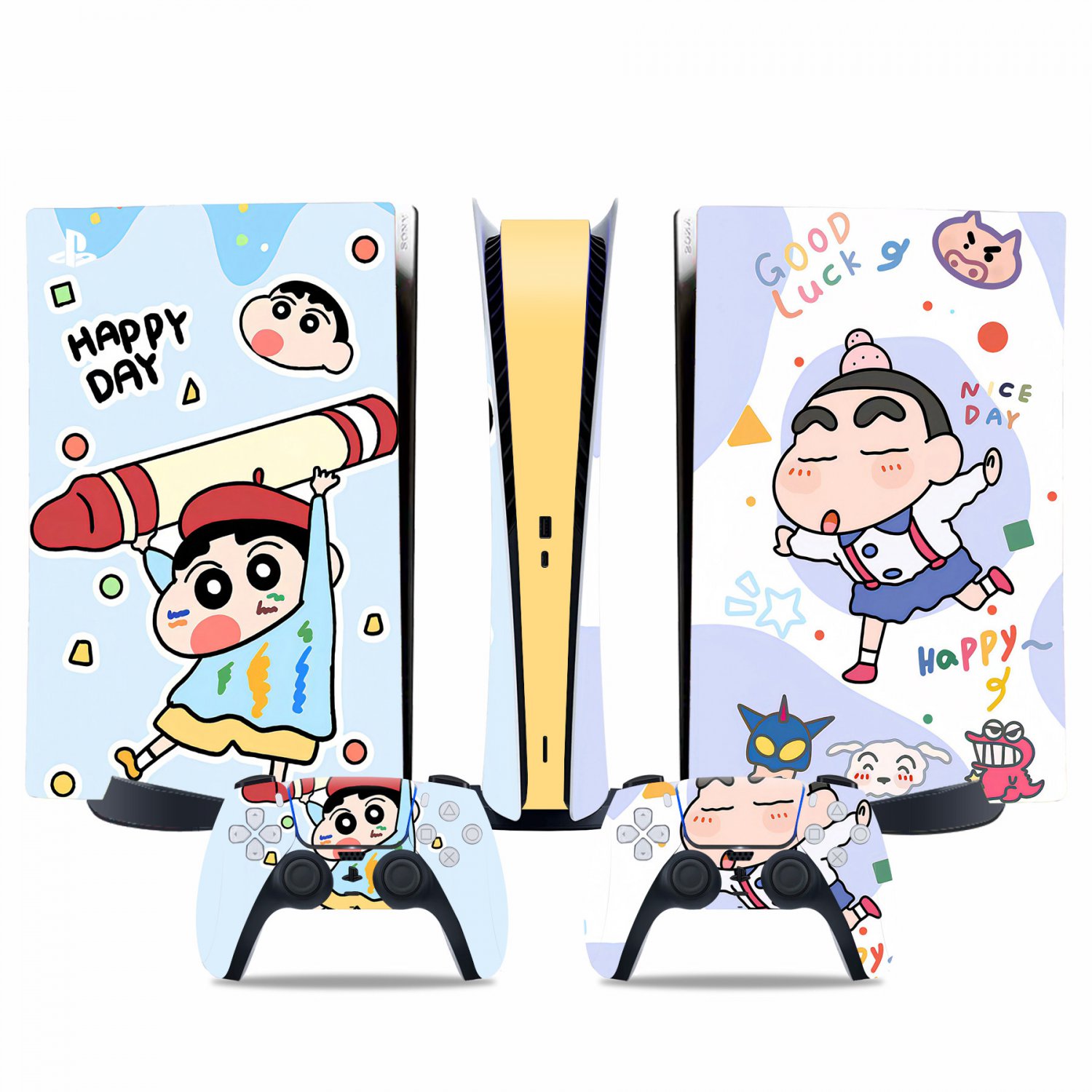 Happy Nation decal skin for PS5 digital Console & 2 Controllers