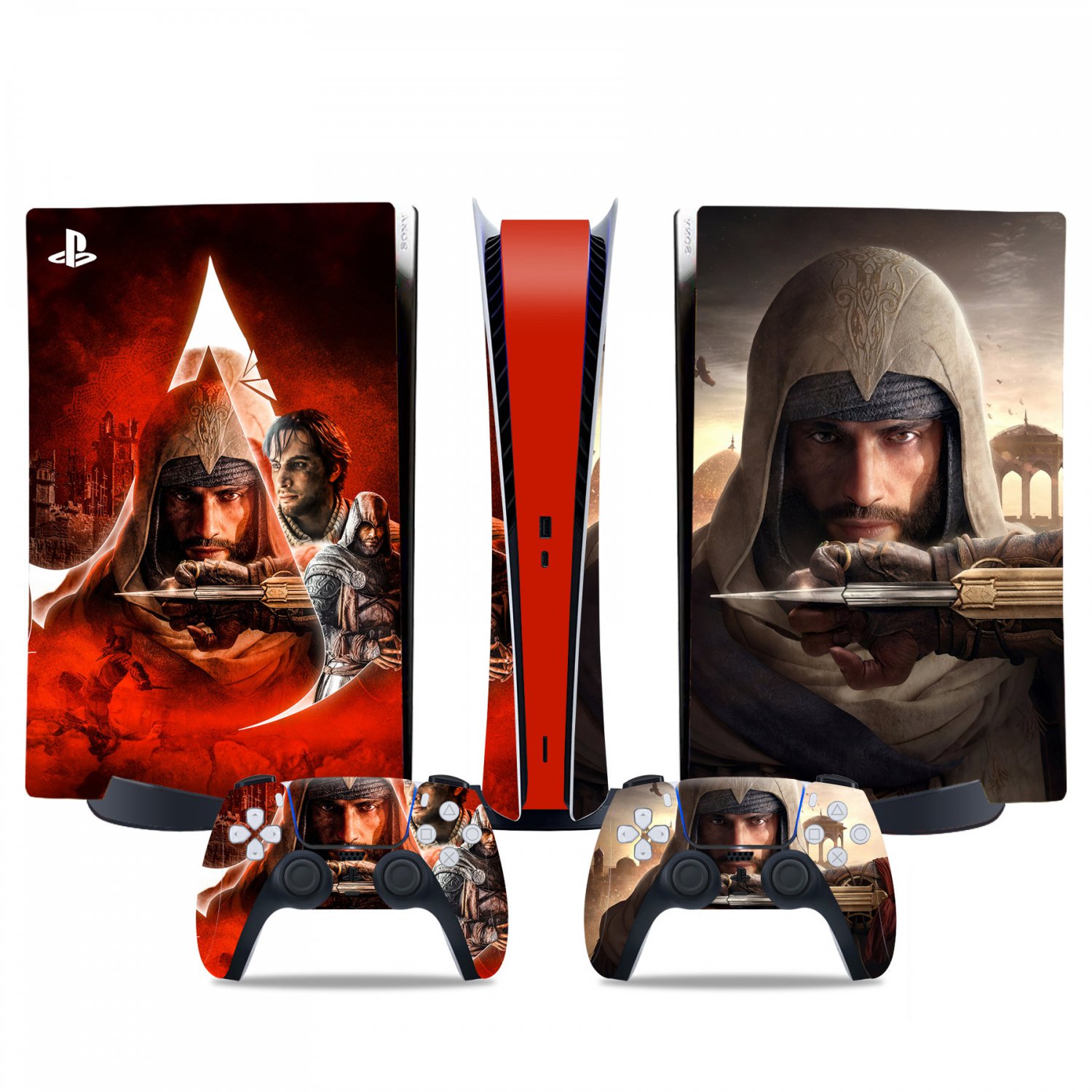 Assassins Creed Mirage decal skin for PS5 digital Console & 2 Controllers