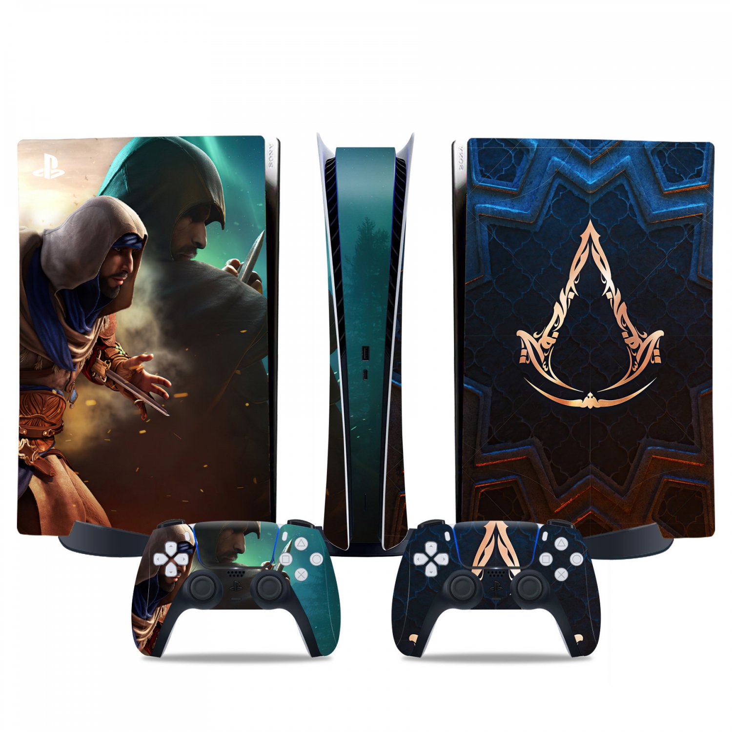 Assassins Creed Mirage decal skin for PS5 digital Console & 2 Controllers