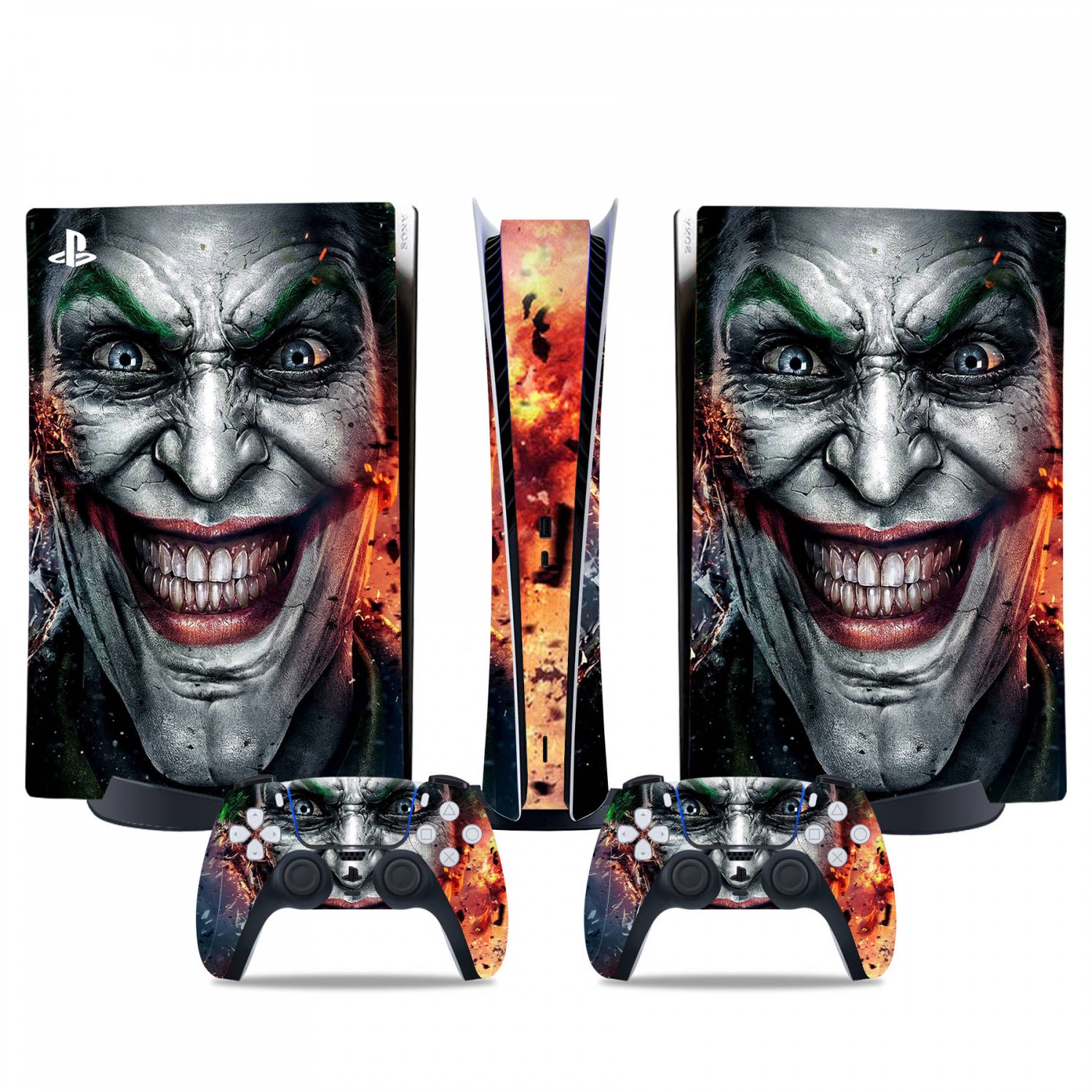 Joker decal skin for PS5 digital Console & 2 Controllers