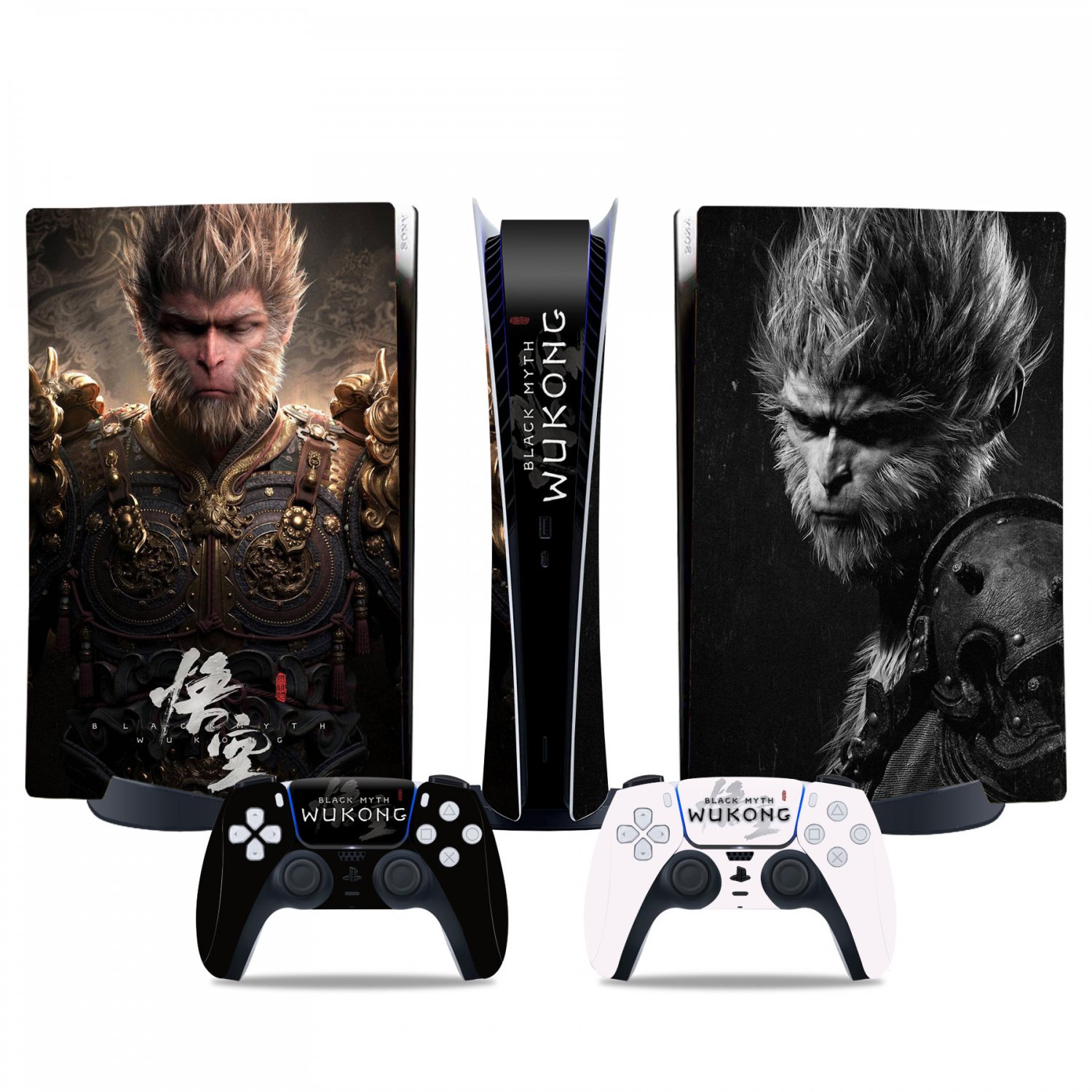 Black Myth Wukong decal skin for PS5 digital Console & 2 Controllers