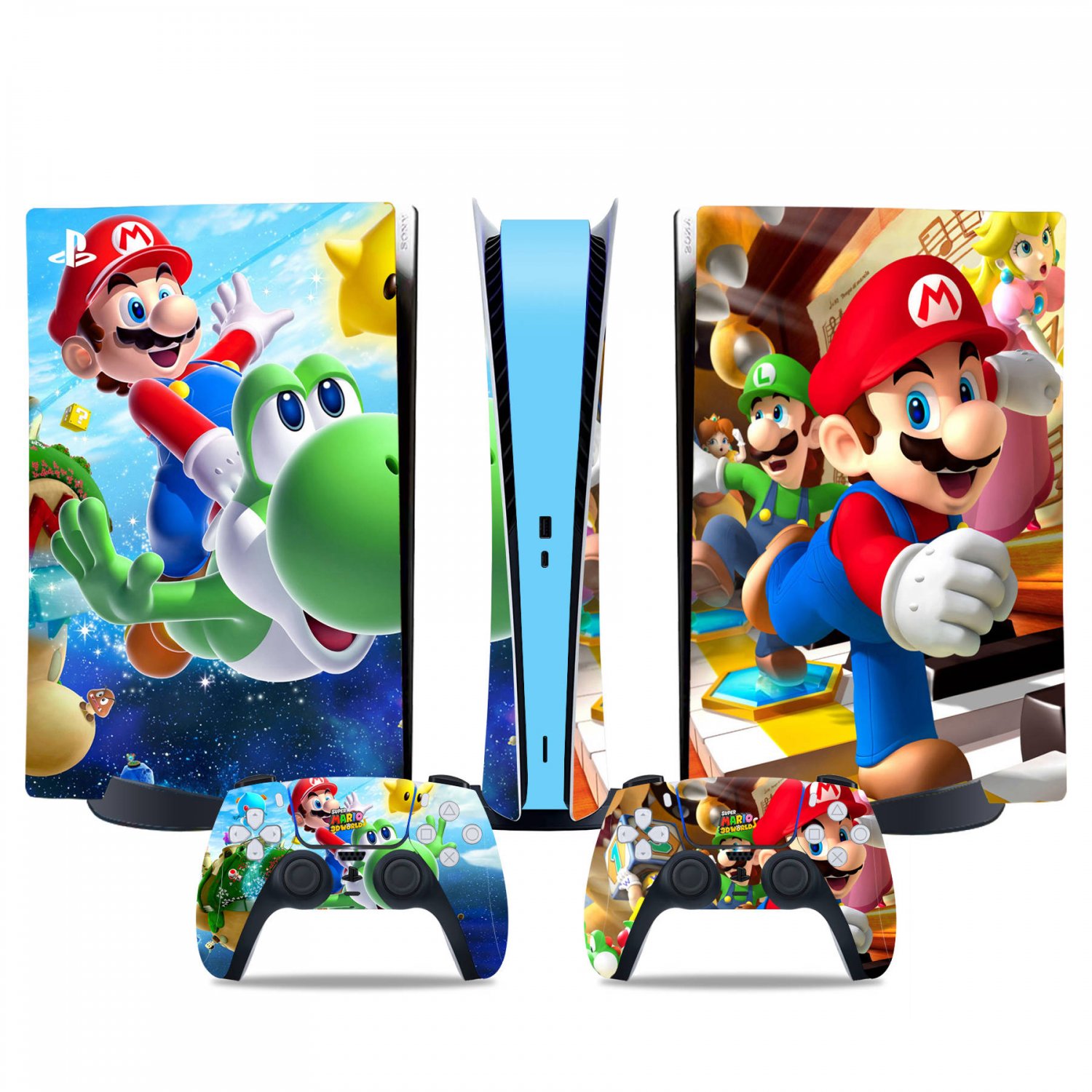Super Mario decal skin for PS5 digital Console & 2 Controllers