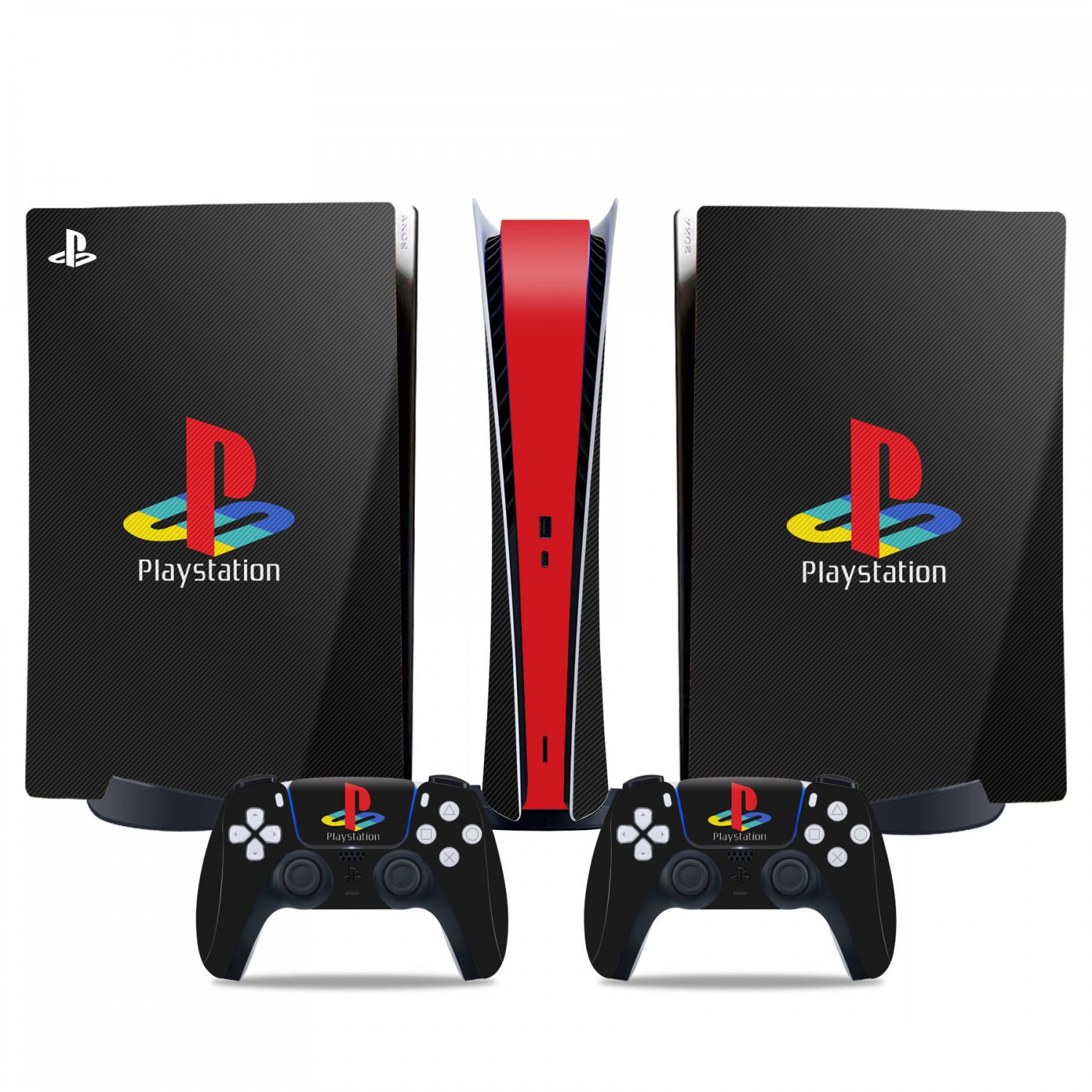 PlaySation Classic decal skin for PS5 digital Console & 2 Controllers